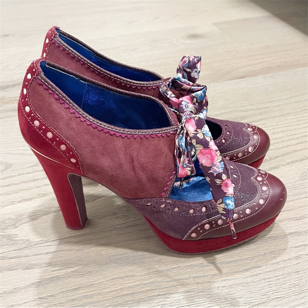 Cute Poetic Licence maroon platform heels